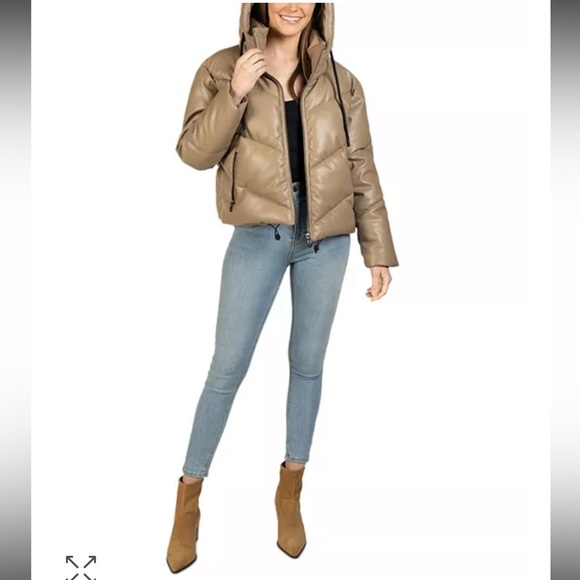 Love Token Hooded Puffer Jacket Size L NWT - Picture 3 of 9